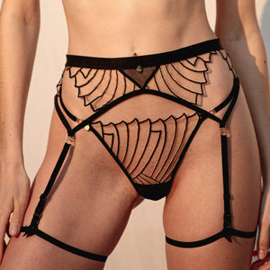Sheer Mesh Garter Belt Atelier Amour Cosmic Dream-0