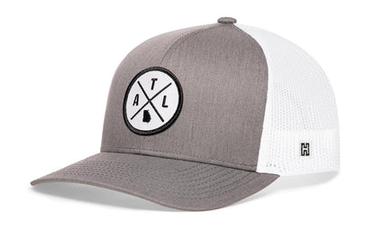 Atlanta Trucker Hat  |  White Patch ATL X Snapback