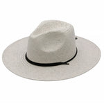 Peter Grimm Augustus straw fedora hat in natural woven straw with classic brim and crown design