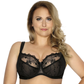 Sheer Lace Full Figure Bra Aurora Black-3