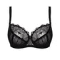 Sheer Lace Full Figure Bra Aurora Black-2