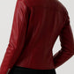 Ava Leather Red Jacket - Women's Leather Jacket Red