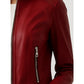 Ava Leather Red Jacket - Women's Leather Jacket Red