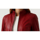 Ava Leather Red Jacket - Women's Leather Jacket Red
