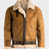Aviator Men’s Brown Sheepskin Shearling B3 Leather Jacket - Brown