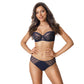 Sheer Lace Soft Cup Bra Coco Navy Blue-2