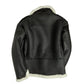 Men B-6 Black Shearling Bomber Jacket