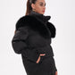 Amanda Genuine Fur Trim Down Fill Coat