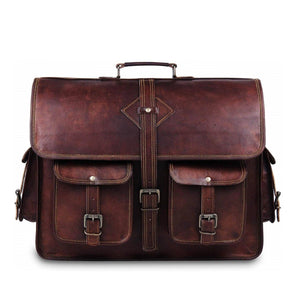 Vintage-style messenger bag from Classy Leather Bags, featuring classic design and durable leather material.