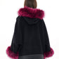 Saga®Furs Silver Fox Cashmere Blend Coat