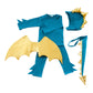 Jade Blue and Gold Dragon Costume