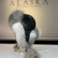 Genuine Silver Fox Fur Genuine Leather Hat