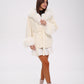 Pre-Order. Re-Stock Ships September 2026. Genuine Polar Fox Fur Wool Hooded Coat
