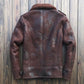 B3 Bomber Sheepskin Leather Shearling Wool Jacket