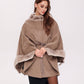 Genuine Scandinavian Mink Fur Double Face Wool Poncho