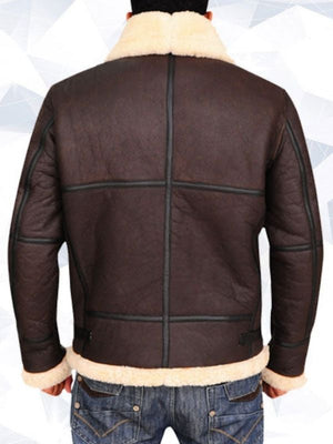 B3 Bomber Aviator Shearling Leather Jacket