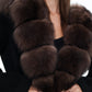 Genuine Polar Fox fur hooded virgin wool coat by Alaska® Outerwear Company