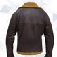 B3 Men Flying Aviator Winter Shearling Fur Pilot Sheepskin Bomber Leather Jacket