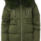 Genuine Silver Fox Fur Down Fill Coat