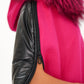 Saga®Furs Silver Fox Wool Alpaca Poncho Vest in Fuchsia