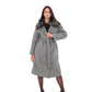 Genuine Silver Fox Virgin Wool Coat
