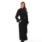 Madeline Cashmere Wool Blend Overcoat in Black