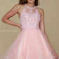 Nox Anabel B652 Short Dress Poofy A-Line Tulle Skirt Halter Neck