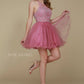 Nox Anabel B652 Short Dress Poofy A-Line Tulle Skirt Halter Neck