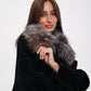 Palermo Genuine Astrakhan Silver Fox Trim Coat