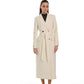 Alaska Longline Cashmere Wool Blend Coat in Ivory