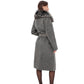 Boston Genuine Silver Fox Cashmere Blend Double-Face Coat in Grey Melange