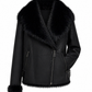 Estella Faux Fur Jacket in Black