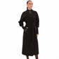 Miru Cashmere Wool Blend Overcoat in Black