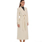 Alaska Longline Cashmere Wool Blend Coat in Ivory