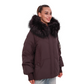 Verbier Genuine Fur Trim Down Fill Jacket in Fig