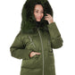 Genuine Silver Fox Fur Down Fill Coat