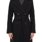 Zuri Cashmere Blend Overcoat in Black