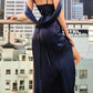 Cinderella Divine BD109 Long Satin Cowl Back Wrap Dress