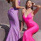 Astee BD4001 Long Sexy Glitter Stretch Satin Gown