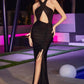 Astee BD7026 Long Halter Cut Out Ruched Dress