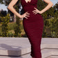 Ladivine BD7027 Bustier Ruched Cocktail Dress