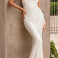 Ladivine BD7044 Long Fitted Satin Slip Gown