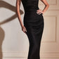 Ladivine BD7044 Long Fitted Satin Slip Gown
