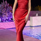 Ladivine BD7044 Long Fitted Satin Slip Gown