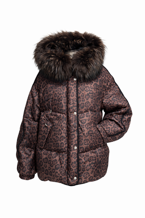 Alaska® Outerwear Company Ember fur-trimmed down fill parka in Leo with genuine fur trim, warm winter coat for cold weather.