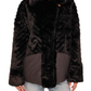 Kaia Eco-Fur Down Fill Coat in Black