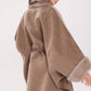 Genuine Scandinavian Mink Fur Double Face Wool Poncho