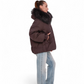 Verbier Genuine Fur Trim Down Fill Jacket in Fig