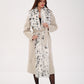 Genuine Arctic Fox Virgin Wool Wrap Coat