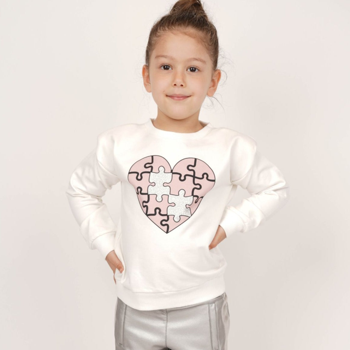 Puzzle Heart Girls Casual Set - Farnelli